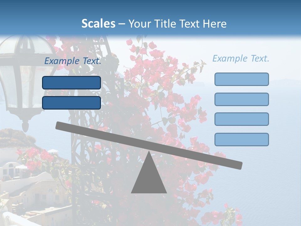 A Lamp Post With Flowers Growing On It PowerPoint Template