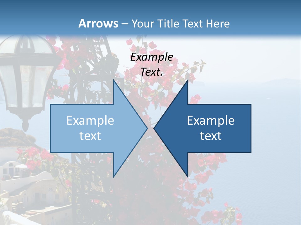 A Lamp Post With Flowers Growing On It PowerPoint Template