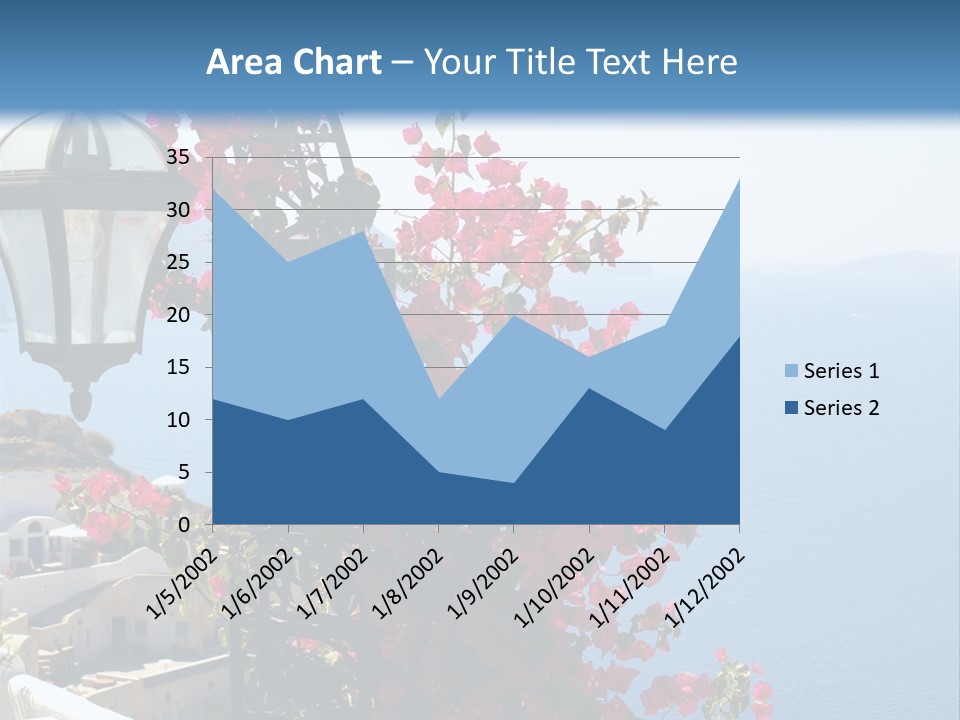 A Lamp Post With Flowers Growing On It PowerPoint Template