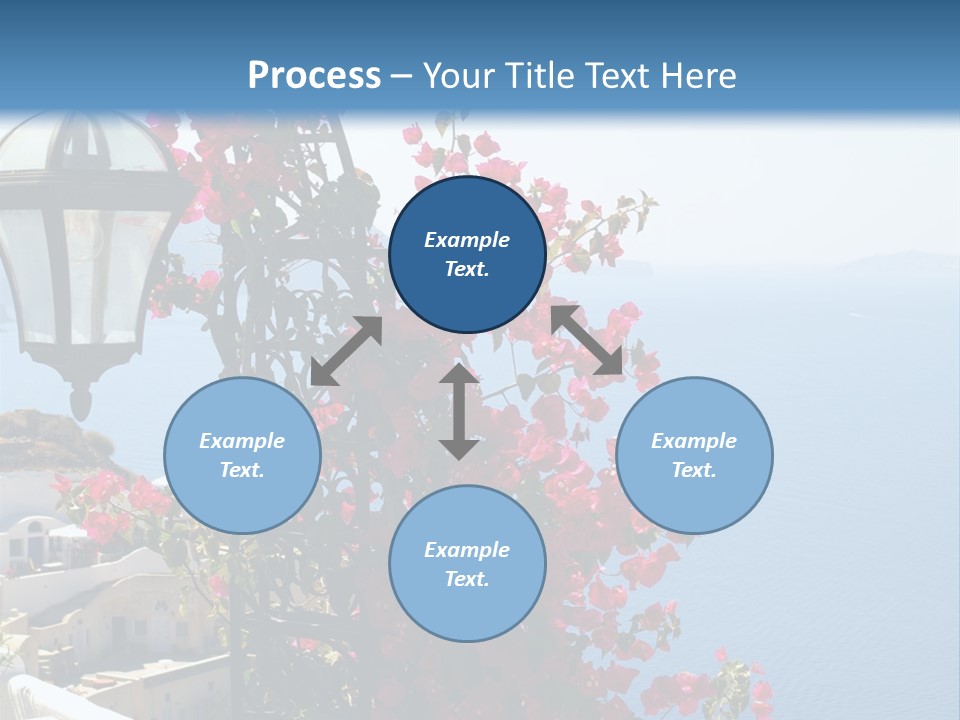 A Lamp Post With Flowers Growing On It PowerPoint Template