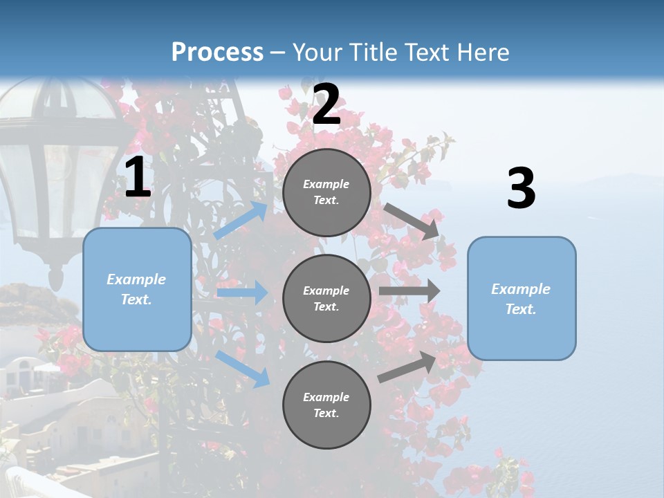 A Lamp Post With Flowers Growing On It PowerPoint Template