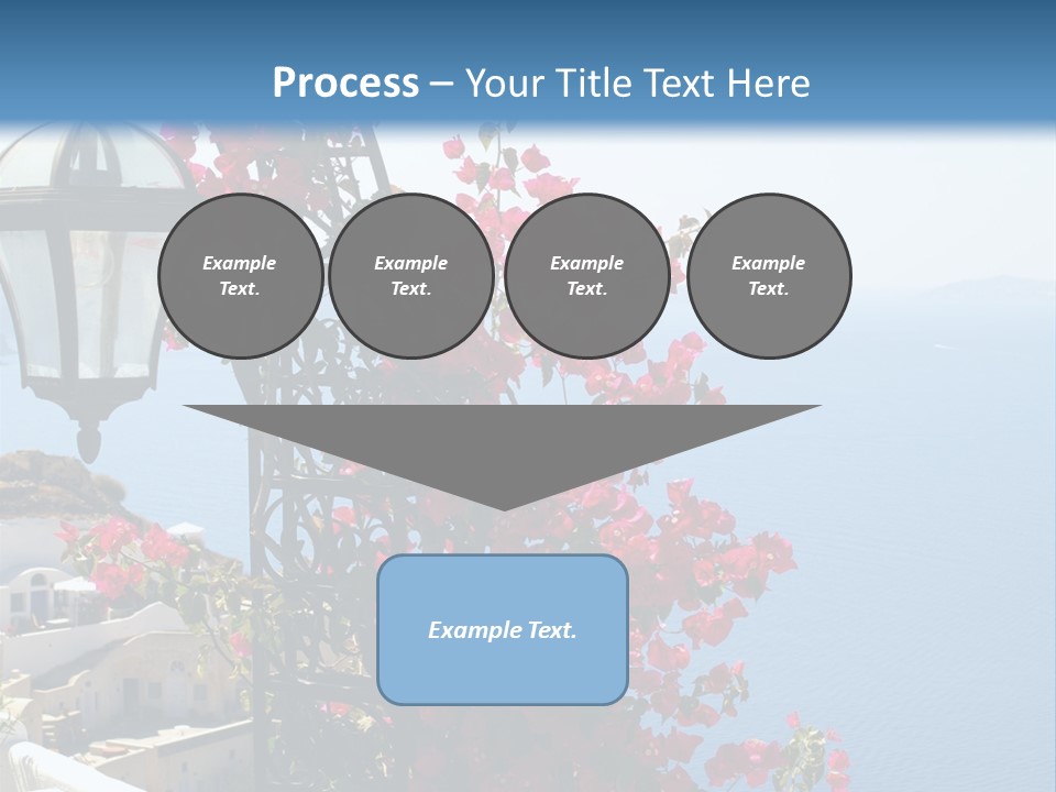 A Lamp Post With Flowers Growing On It PowerPoint Template