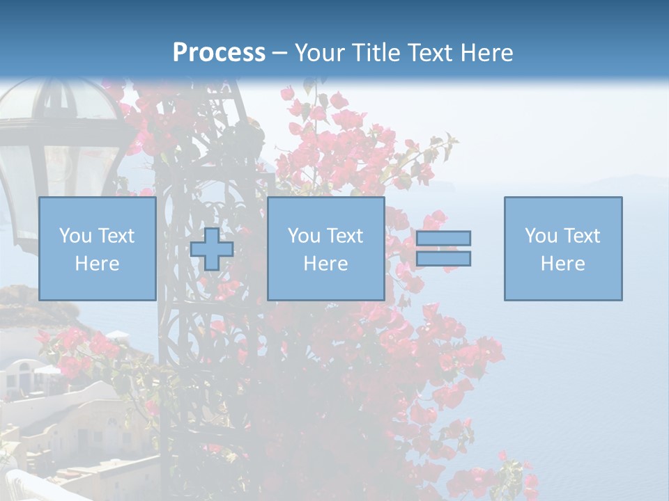 A Lamp Post With Flowers Growing On It PowerPoint Template