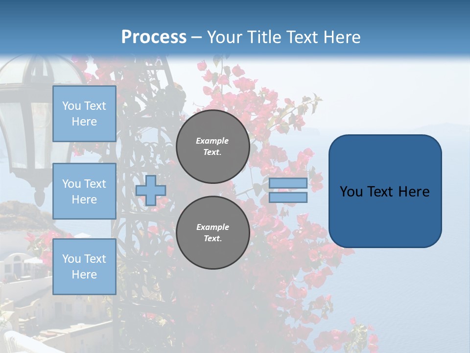A Lamp Post With Flowers Growing On It PowerPoint Template