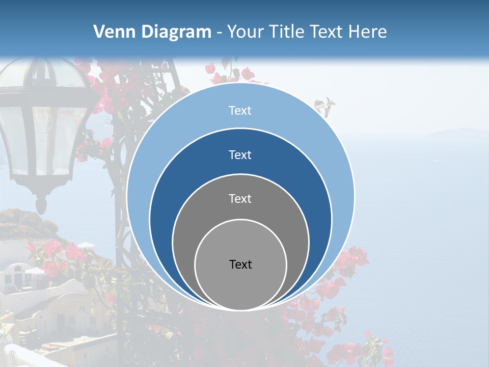 A Lamp Post With Flowers Growing On It PowerPoint Template