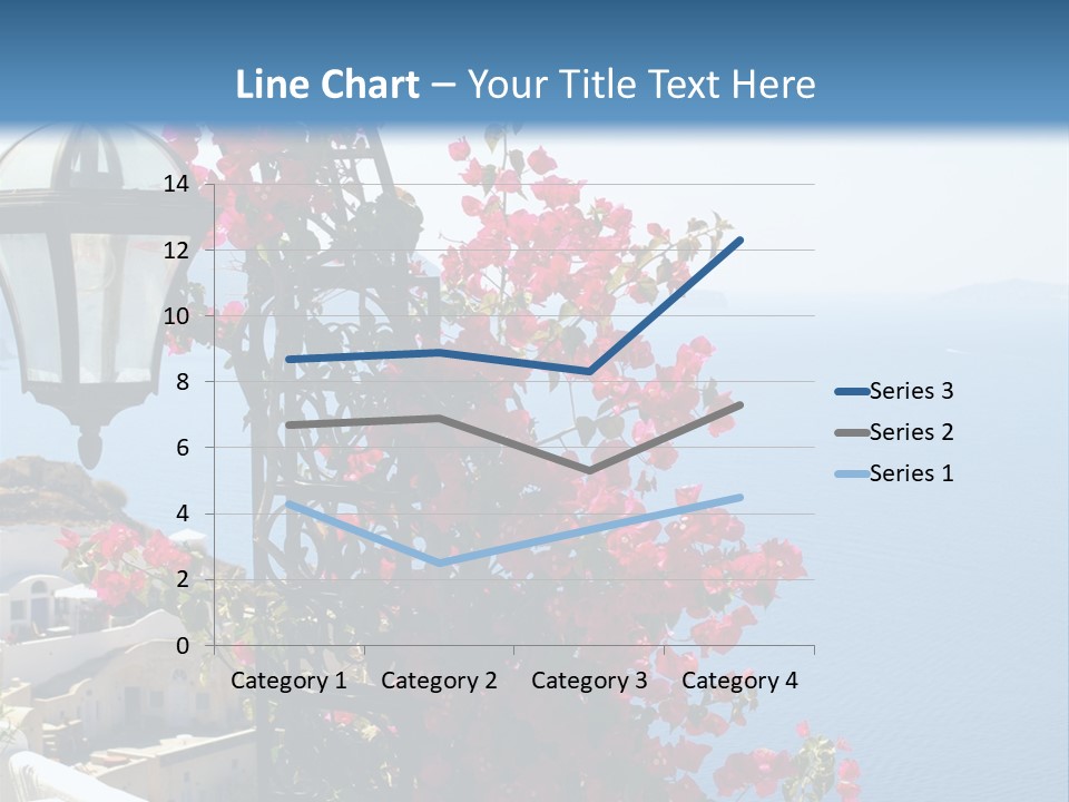 A Lamp Post With Flowers Growing On It PowerPoint Template