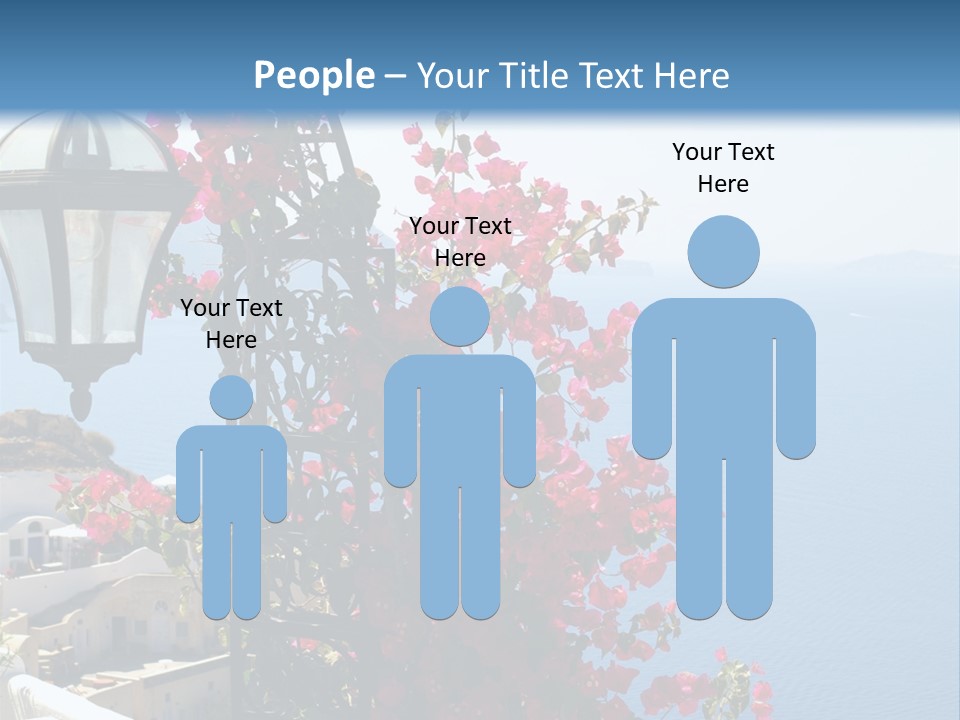 A Lamp Post With Flowers Growing On It PowerPoint Template