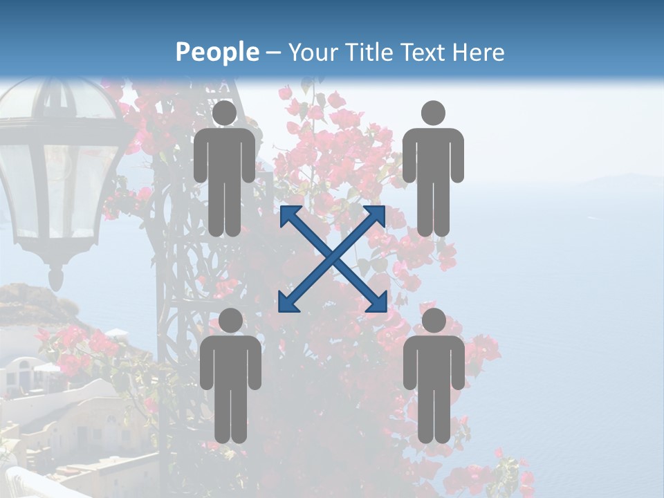 A Lamp Post With Flowers Growing On It PowerPoint Template