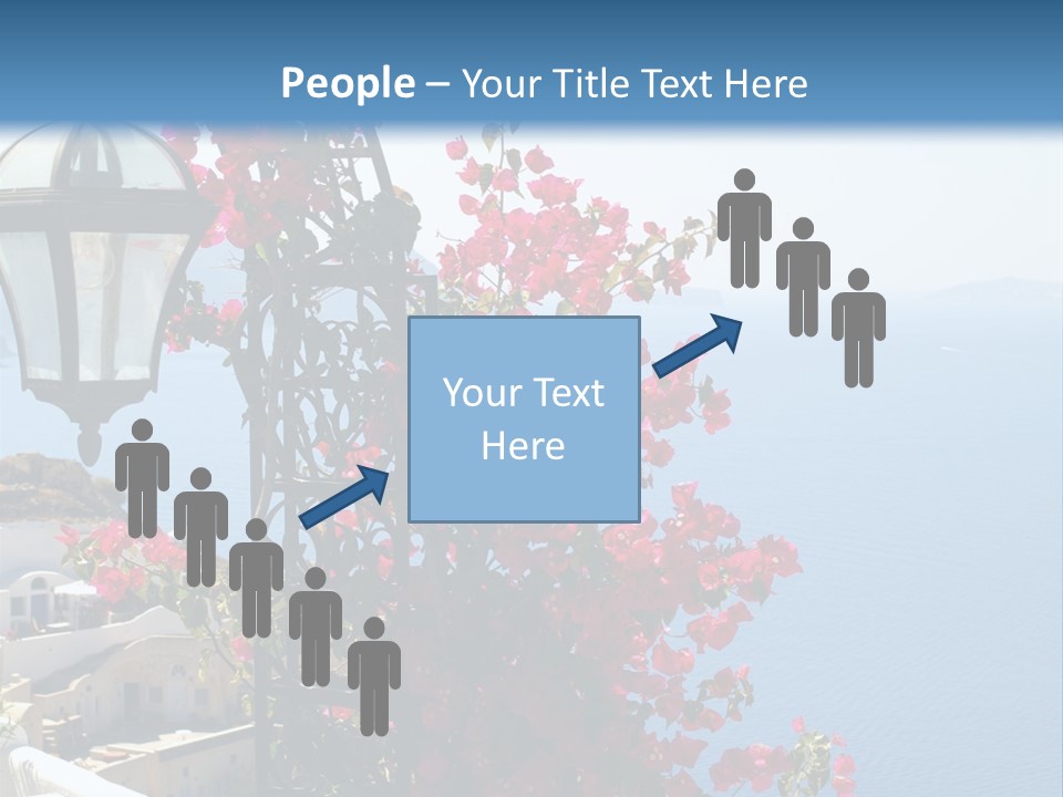 A Lamp Post With Flowers Growing On It PowerPoint Template