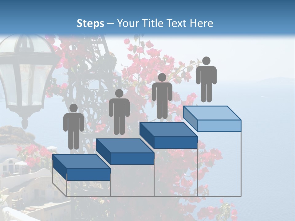 A Lamp Post With Flowers Growing On It PowerPoint Template