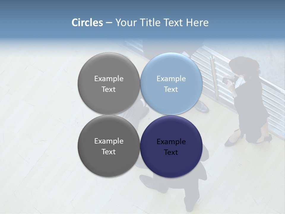 A Group Of People Standing Around A Wooden Floor PowerPoint Template