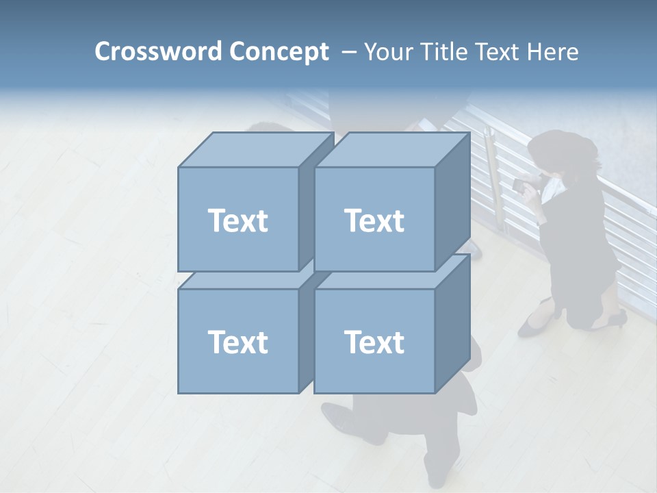 A Group Of People Standing Around A Wooden Floor PowerPoint Template