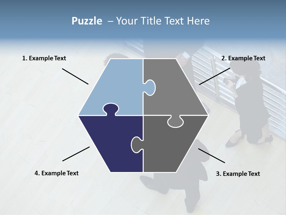 A Group Of People Standing Around A Wooden Floor PowerPoint Template