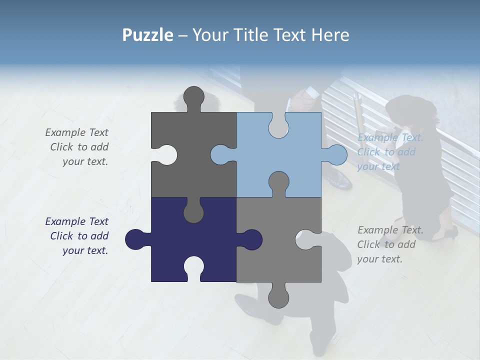 A Group Of People Standing Around A Wooden Floor PowerPoint Template