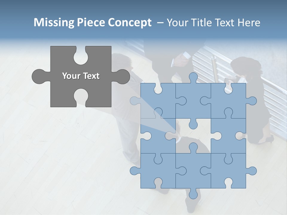 A Group Of People Standing Around A Wooden Floor PowerPoint Template