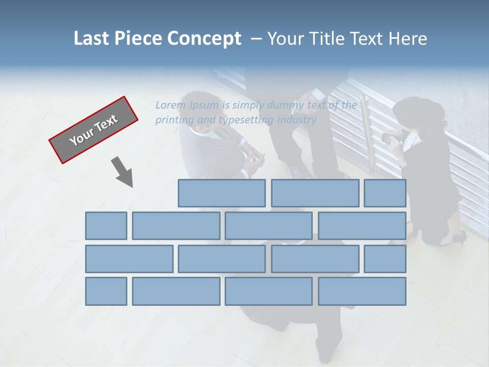 A Group Of People Standing Around A Wooden Floor PowerPoint Template