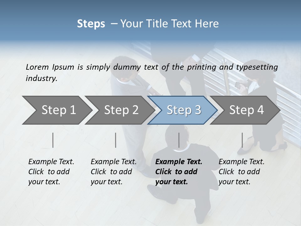 A Group Of People Standing Around A Wooden Floor PowerPoint Template