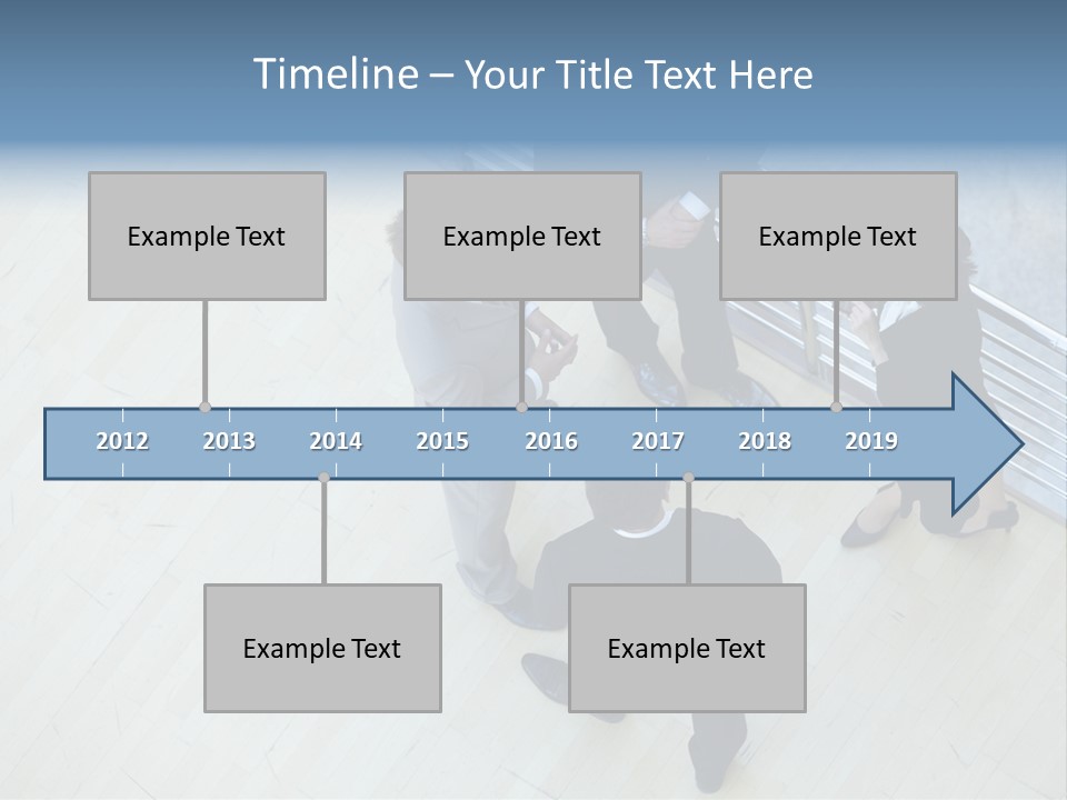 A Group Of People Standing Around A Wooden Floor PowerPoint Template