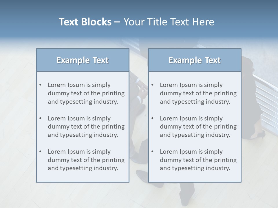 A Group Of People Standing Around A Wooden Floor PowerPoint Template