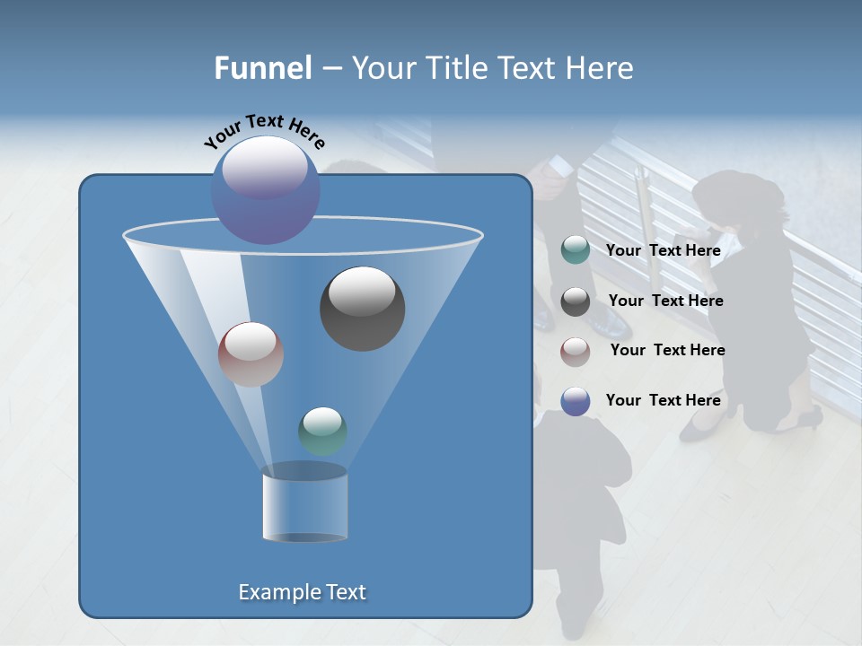 A Group Of People Standing Around A Wooden Floor PowerPoint Template