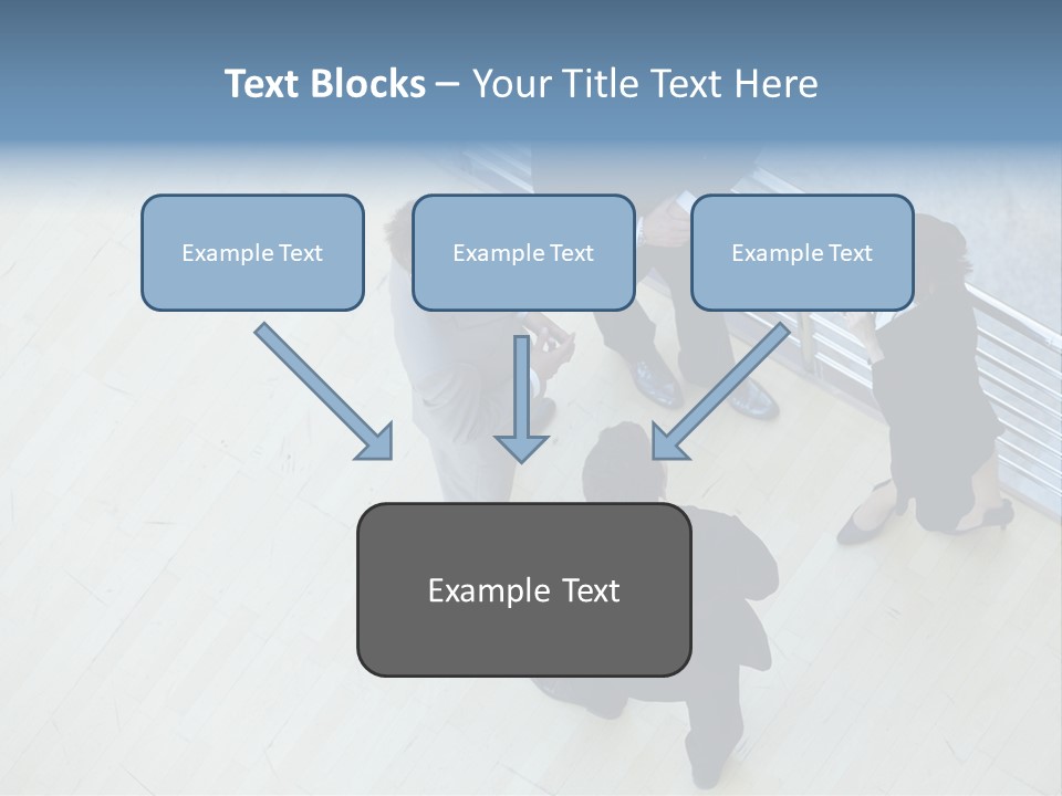 A Group Of People Standing Around A Wooden Floor PowerPoint Template
