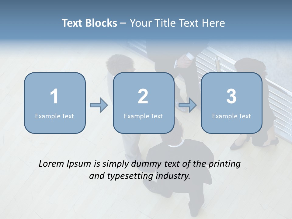 A Group Of People Standing Around A Wooden Floor PowerPoint Template