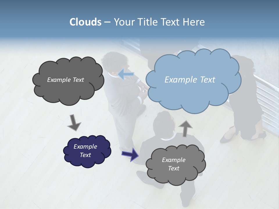 A Group Of People Standing Around A Wooden Floor PowerPoint Template