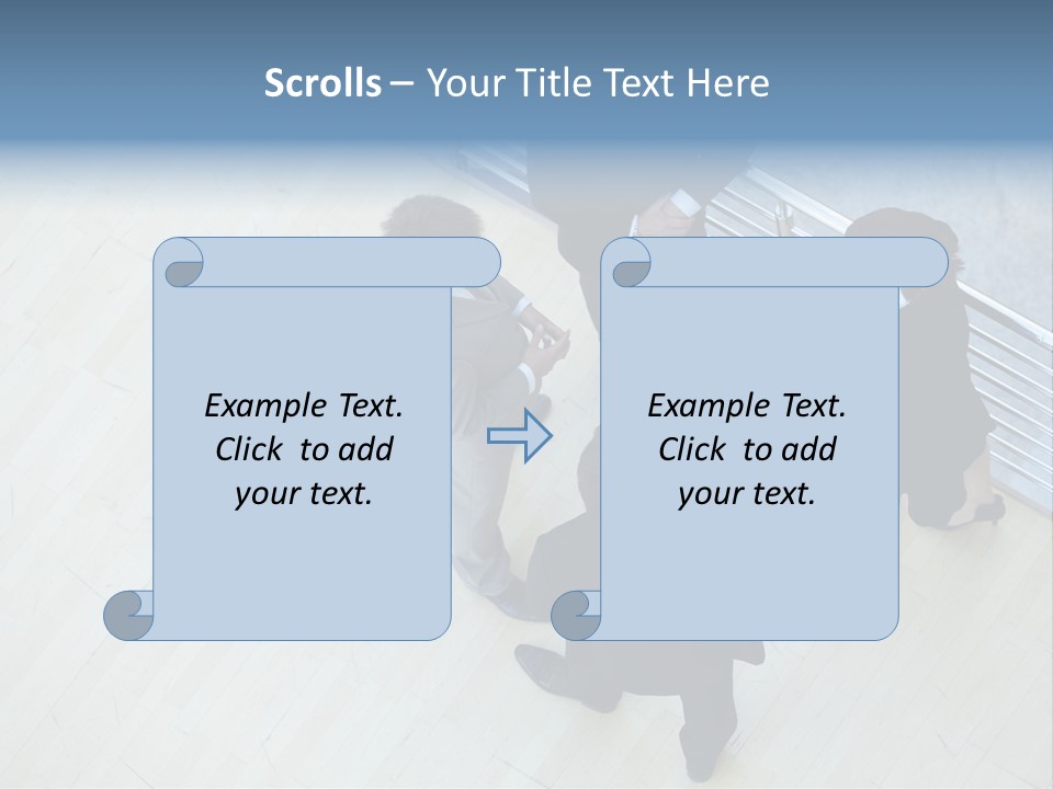 A Group Of People Standing Around A Wooden Floor PowerPoint Template