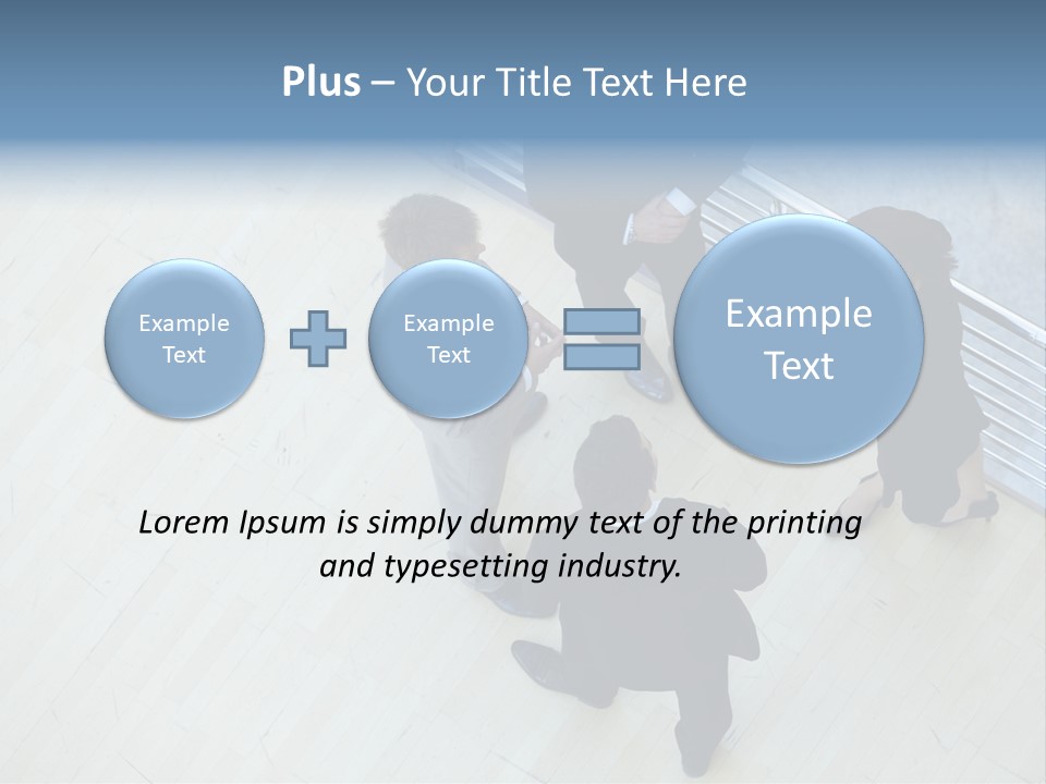 A Group Of People Standing Around A Wooden Floor PowerPoint Template