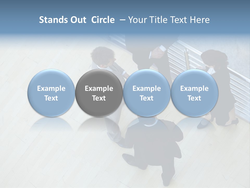 A Group Of People Standing Around A Wooden Floor PowerPoint Template