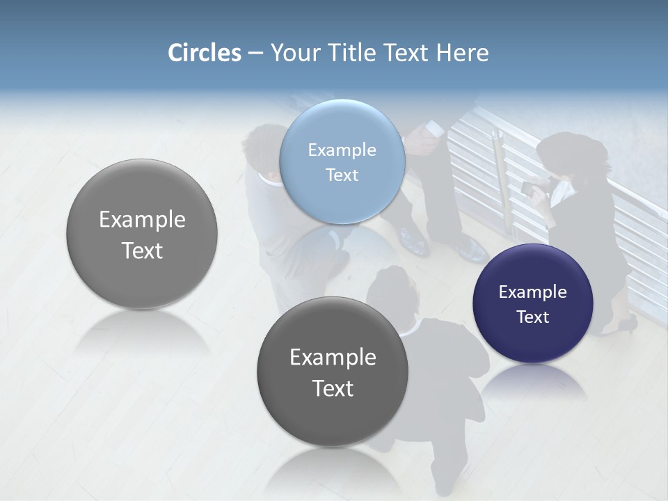 A Group Of People Standing Around A Wooden Floor PowerPoint Template