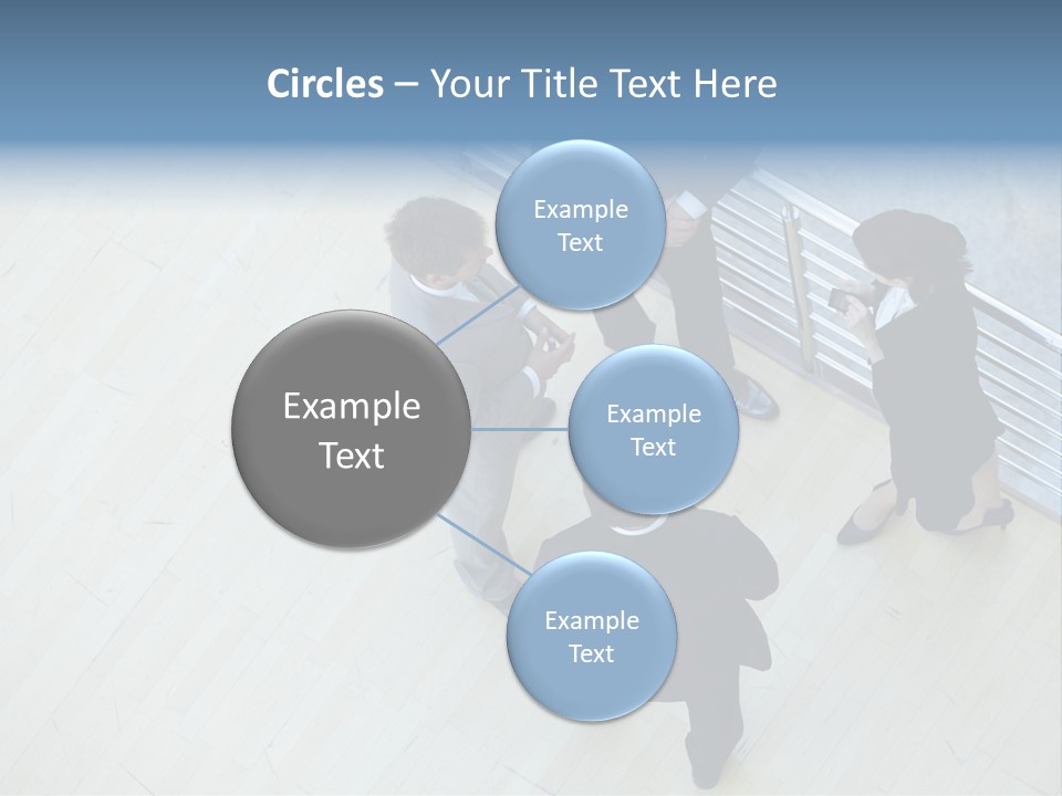 A Group Of People Standing Around A Wooden Floor PowerPoint Template