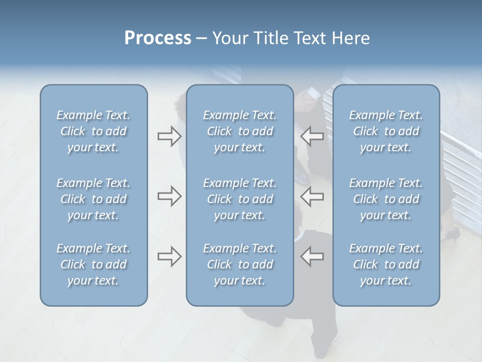 A Group Of People Standing Around A Wooden Floor PowerPoint Template