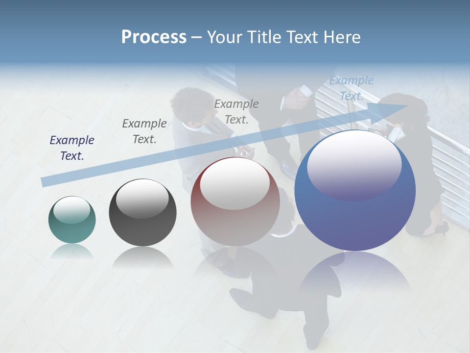 A Group Of People Standing Around A Wooden Floor PowerPoint Template