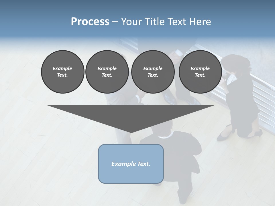 A Group Of People Standing Around A Wooden Floor PowerPoint Template