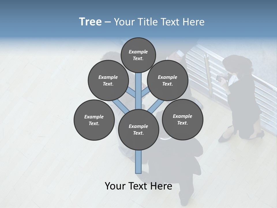 A Group Of People Standing Around A Wooden Floor PowerPoint Template