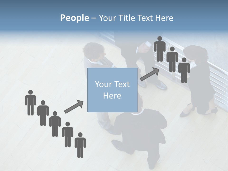 A Group Of People Standing Around A Wooden Floor PowerPoint Template
