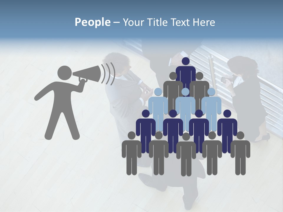 A Group Of People Standing Around A Wooden Floor PowerPoint Template