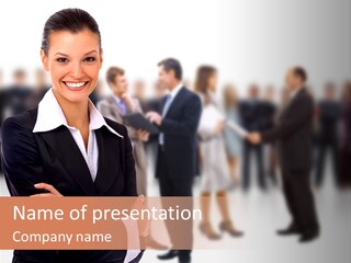 Blond Businesswoman Smart PowerPoint Template