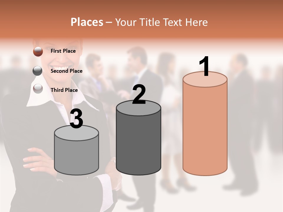 Blond Businesswoman Smart PowerPoint Template