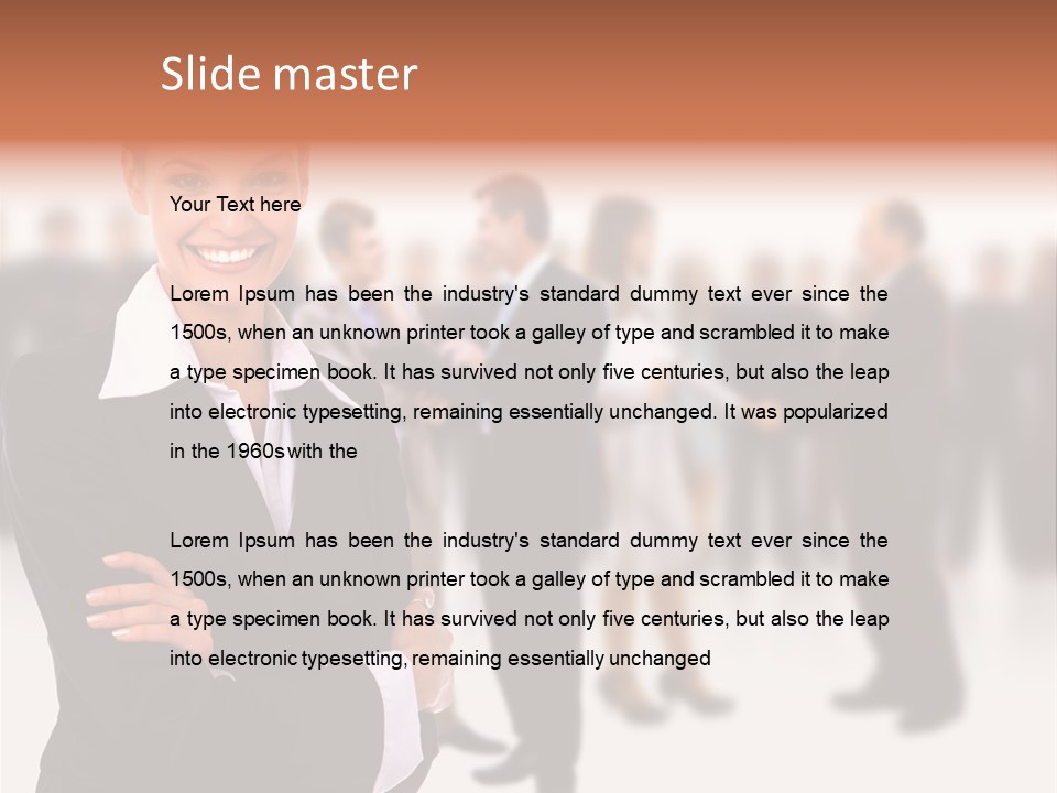 Blond Businesswoman Smart PowerPoint Template