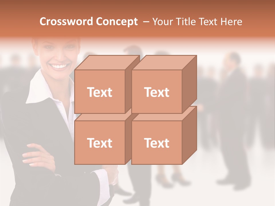 Blond Businesswoman Smart PowerPoint Template