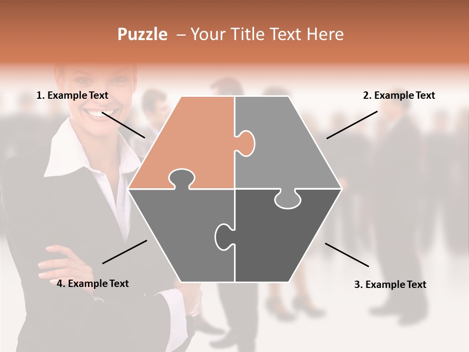 Blond Businesswoman Smart PowerPoint Template