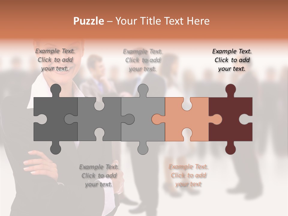 Blond Businesswoman Smart PowerPoint Template