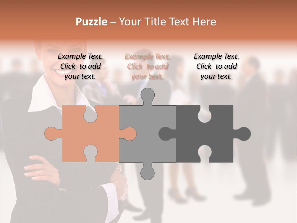 Blond Businesswoman Smart PowerPoint Template