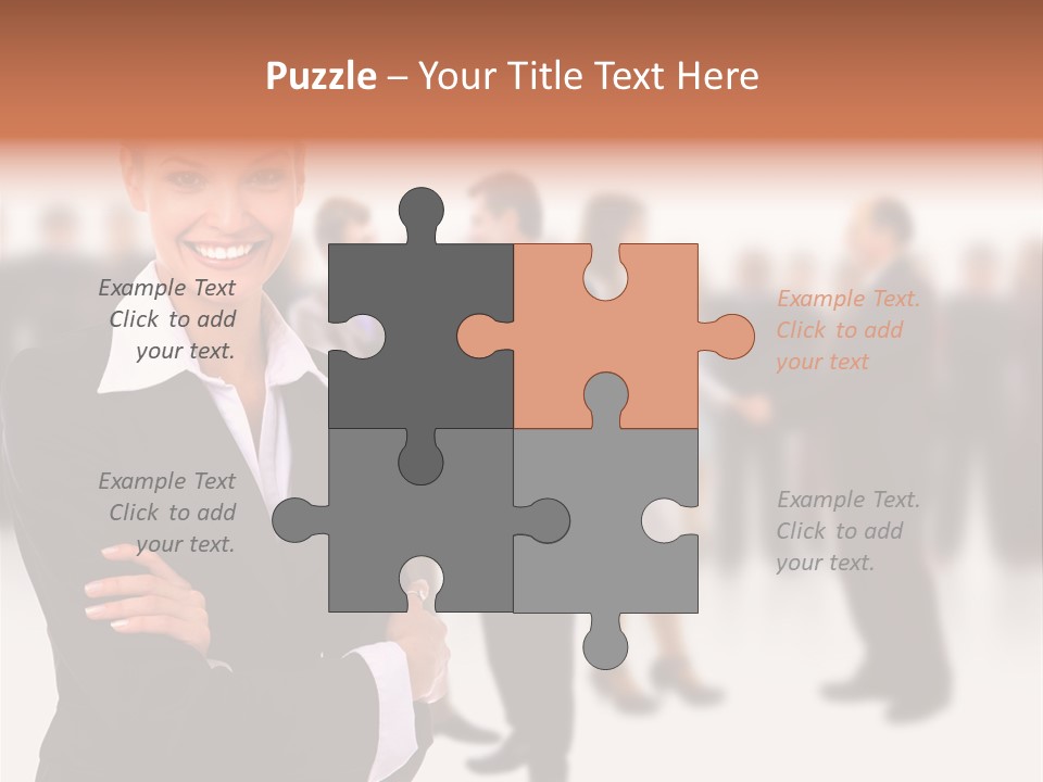 Blond Businesswoman Smart PowerPoint Template