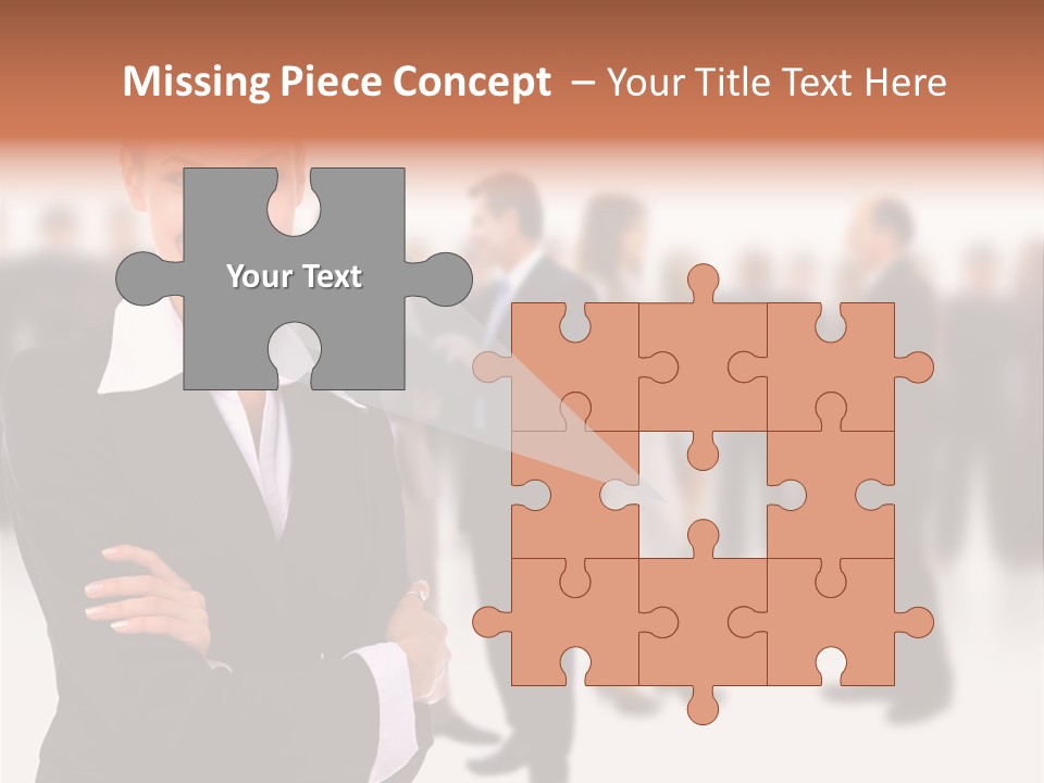 Blond Businesswoman Smart PowerPoint Template