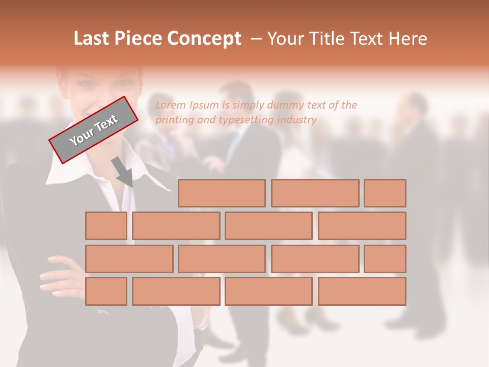 Blond Businesswoman Smart PowerPoint Template