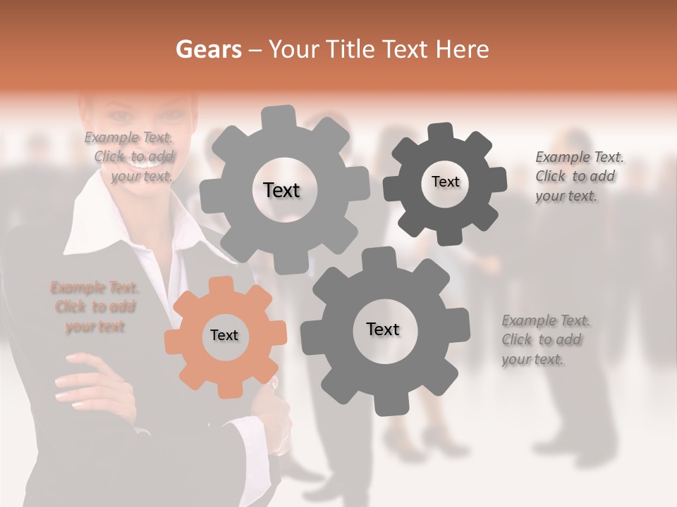 Blond Businesswoman Smart PowerPoint Template