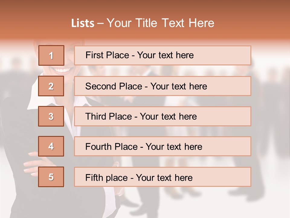 Blond Businesswoman Smart PowerPoint Template